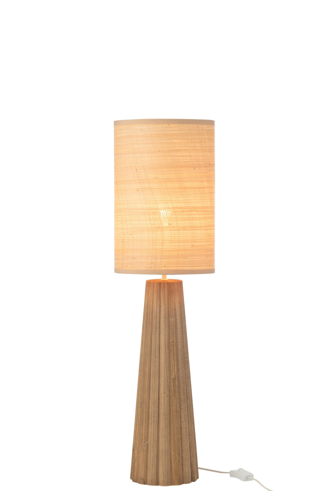 Lampe à poser Parapluie en bois d'ailante naturel, petit modèle