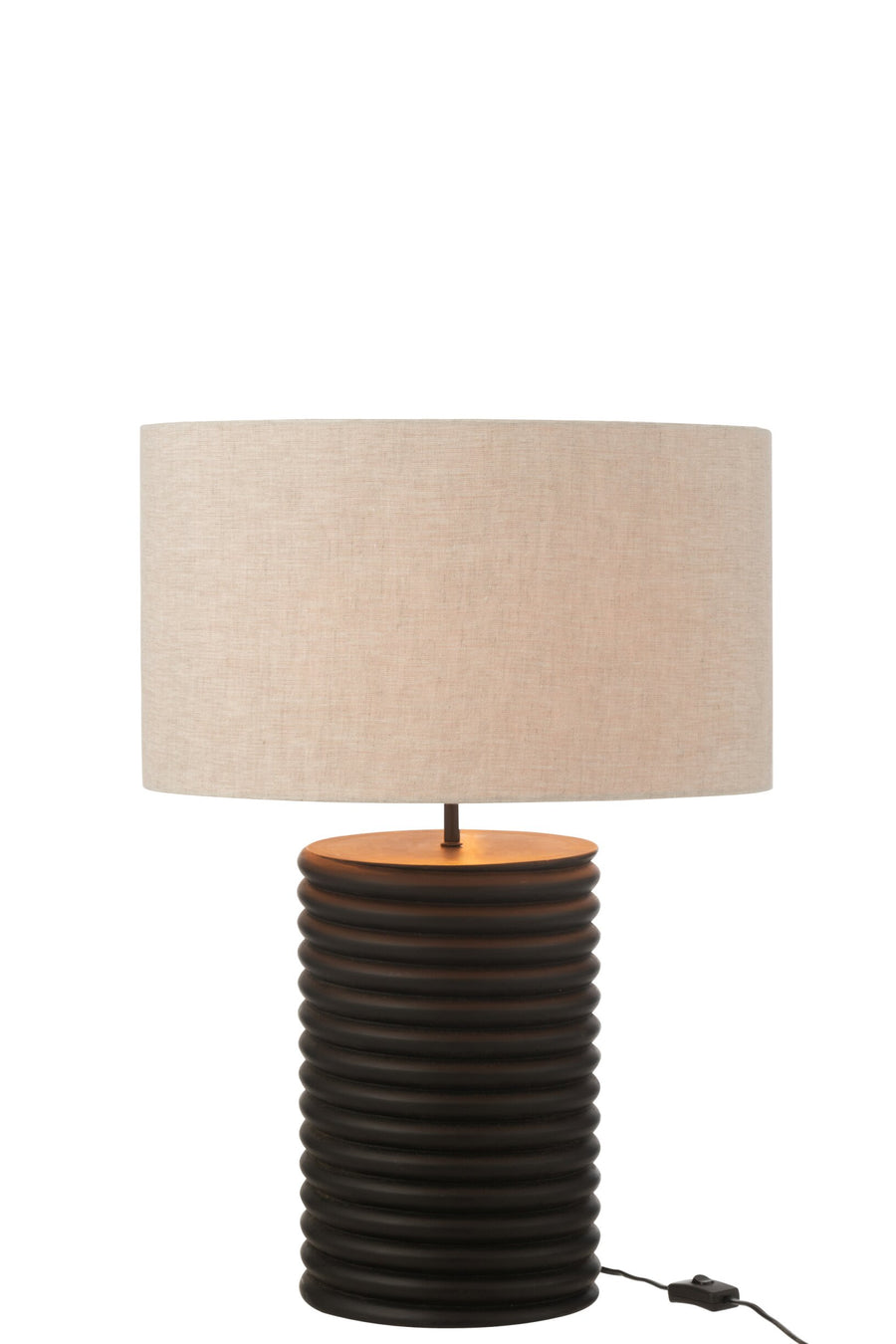 Lampe à poser Filetage en bois d'ailante, grand modèle