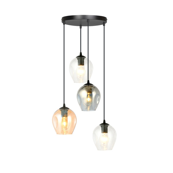 Istar 4-light black pendant light