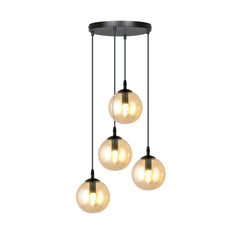 Amber-colored pendant lights