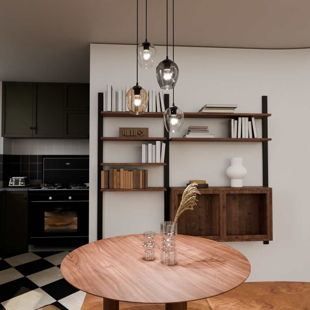 Istar 4-light black pendant light