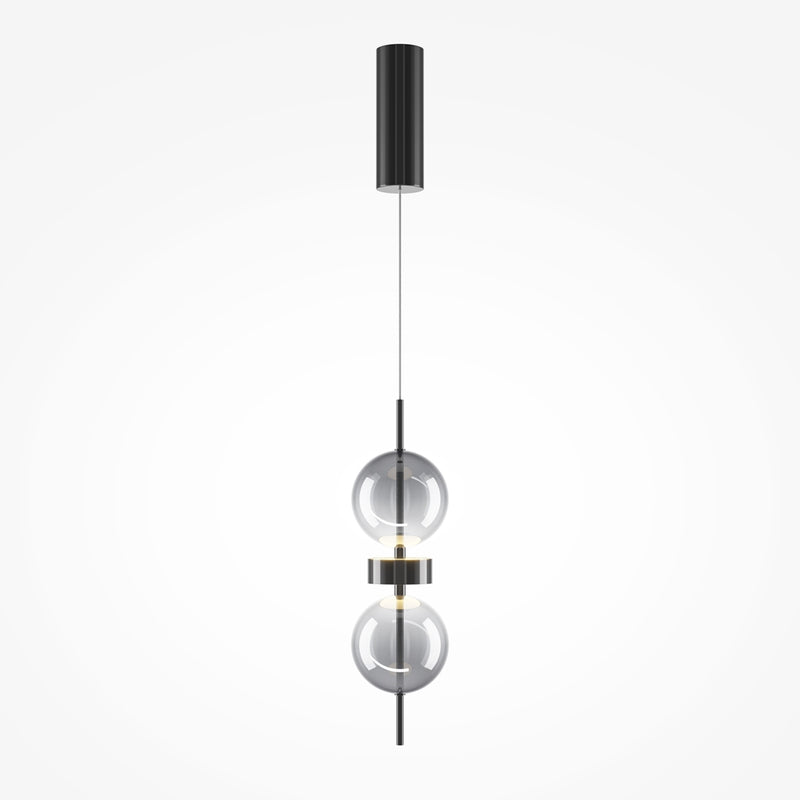 Double Moon Black Pendant Light