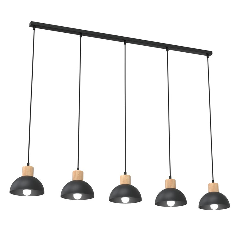 Seco 5-light ceiling light black