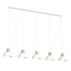 Seco 5-light white pendant light