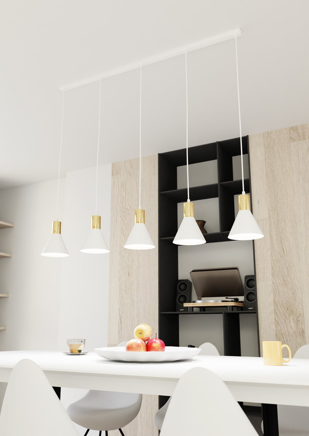 Rosa 1-light white pendant lamp