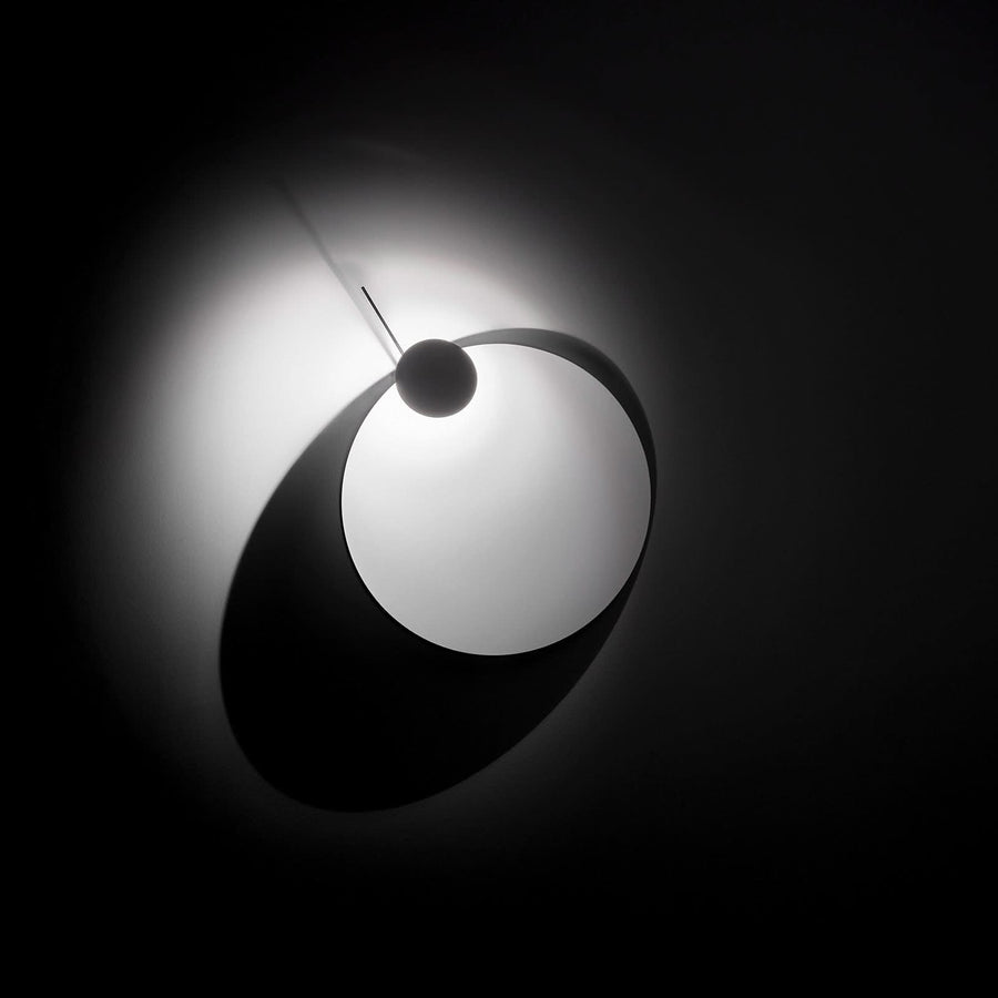 Applique murale LED Eclipse Ellipse en aluminium, blanc, Ø 60 cm