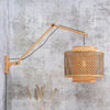 Applique murale Bhoutan en bambou, crème et noir, hauteur 70 cm