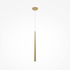 Gold pendant light cascade