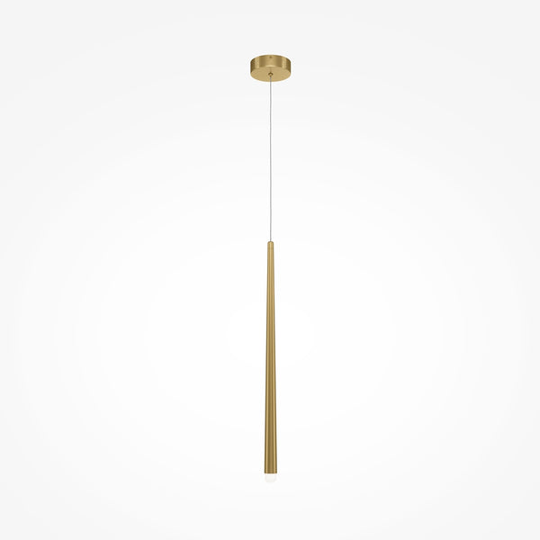 Gold pendant light cascade