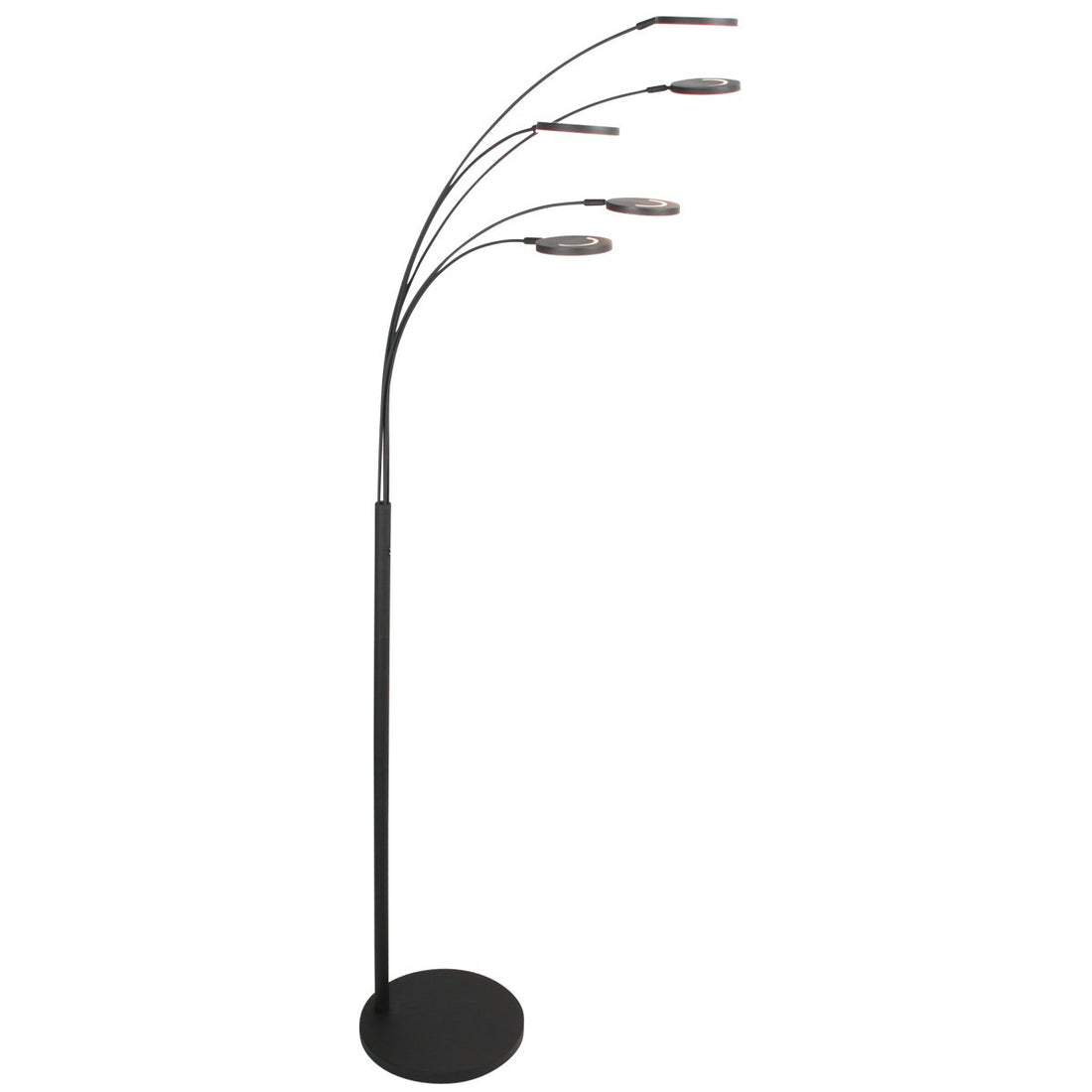 Lampadaire Soleil2 noir, 5 lumières