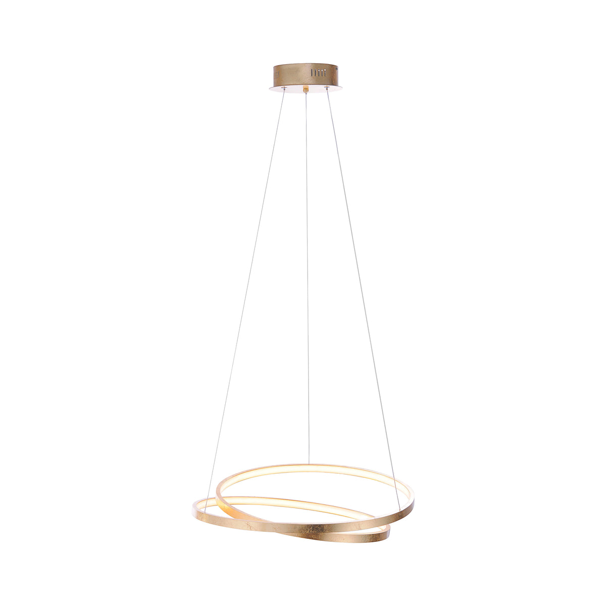 Suspension Roman dorée, L 55 cm