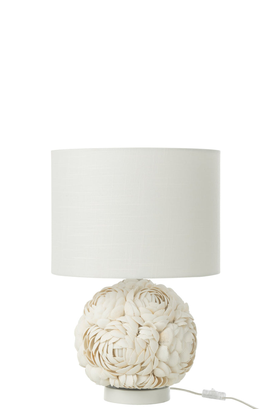 Lampe à poser coquillages blanche, petit modèle