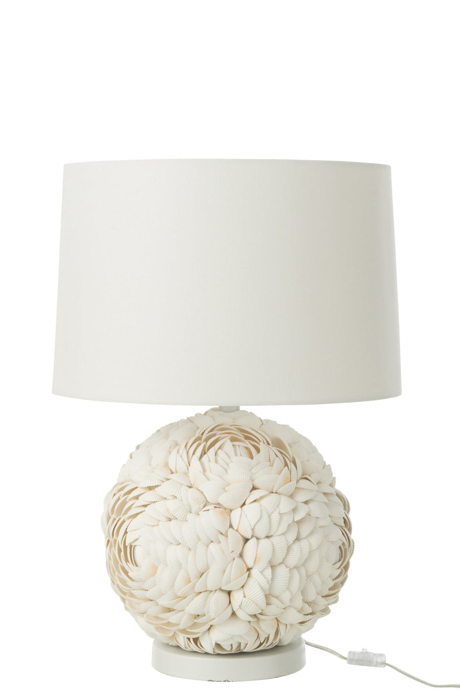 Lampe à poser coquillages blanche, grand modèle