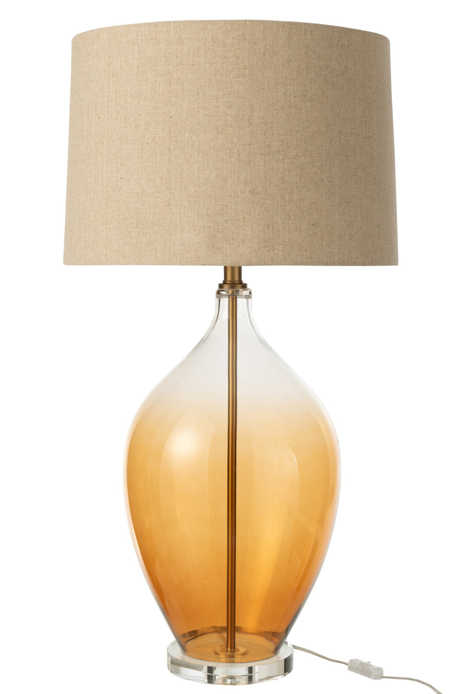 Lampe à poser en verre ambré