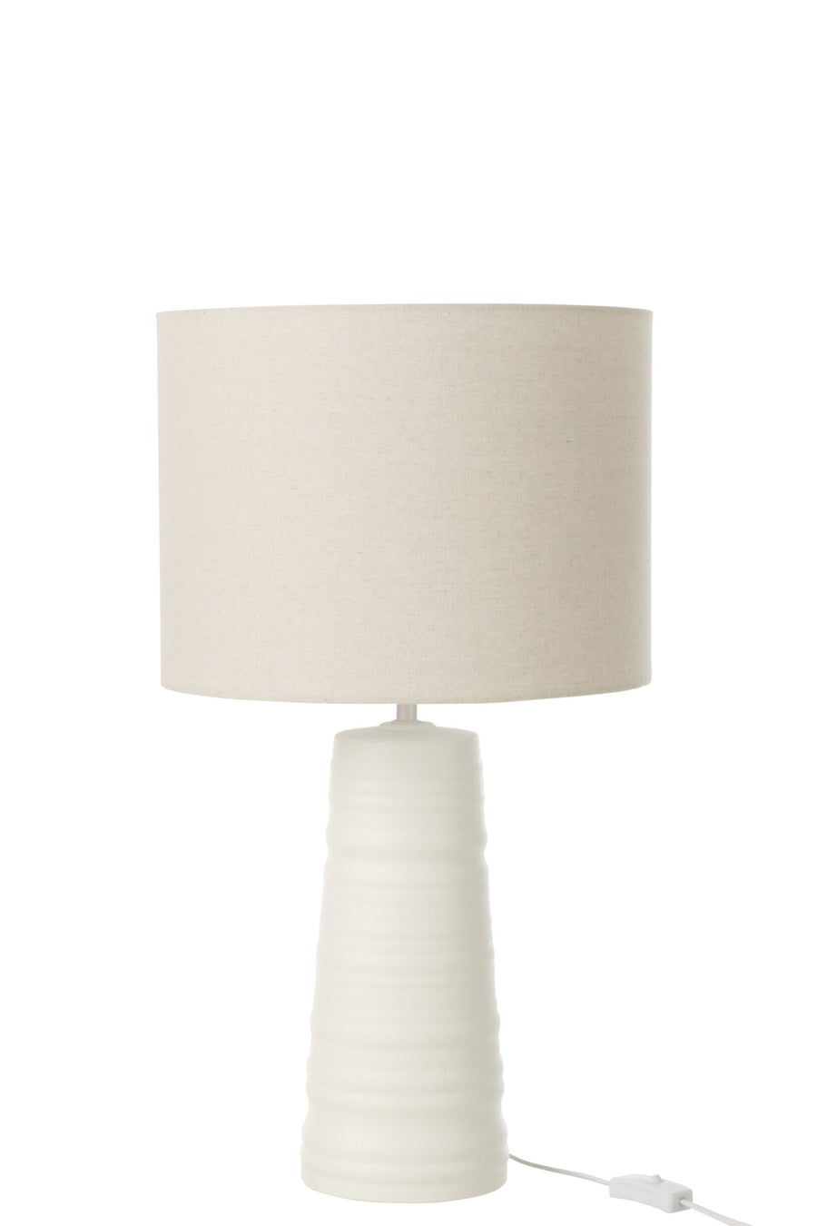 Lampe à poser en céramique blanche, H 63 cm