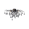 Plafonnier Icicle 4 lumières noir, verre