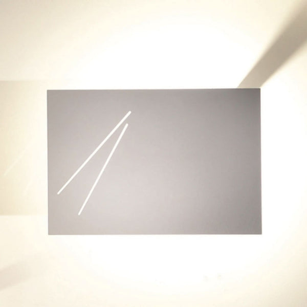 Applique murale LED Des.agn en acier, blanc, hauteur 14 cm