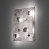 Applique murale LED Buchi 60x60 en acier, argent, hauteur 60 cm