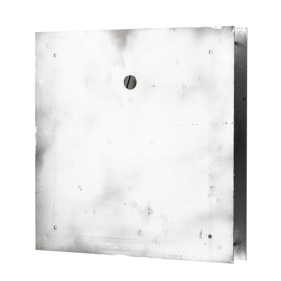 Applique murale LED Buchi 32x32 en acier, argenté, hauteur 32 cm