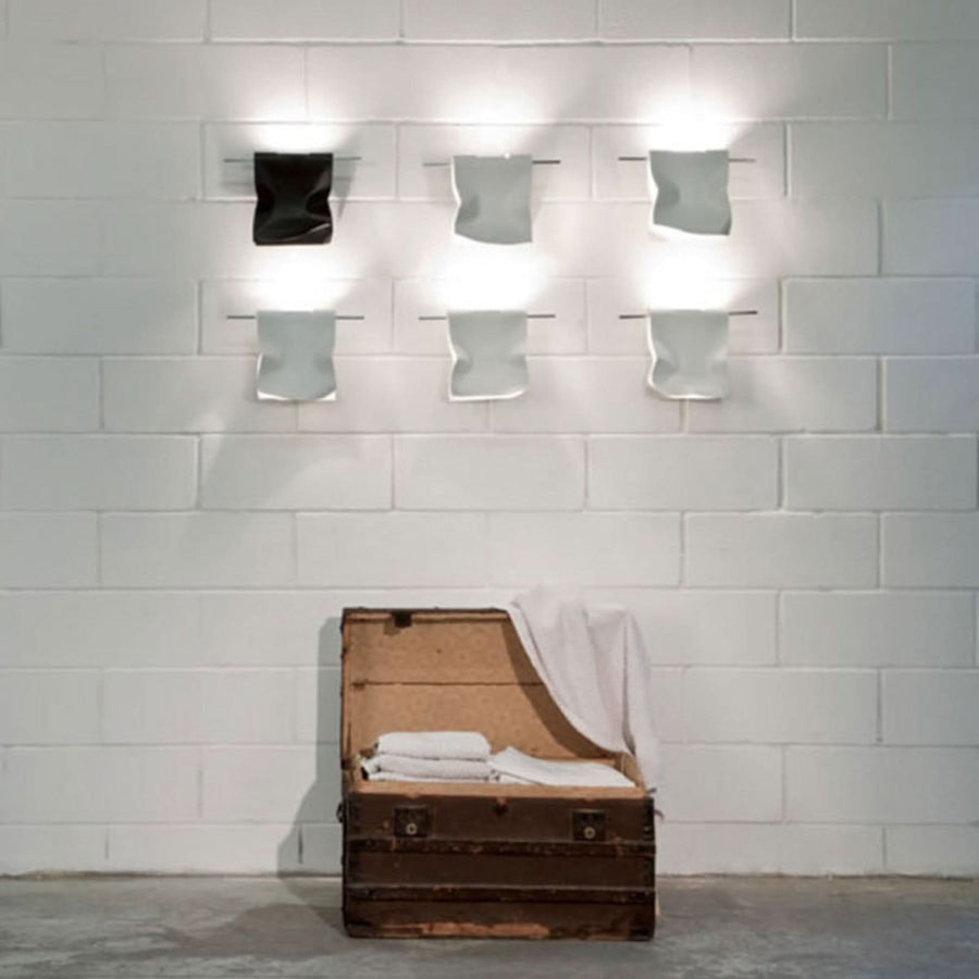Applique murale LED Stendimi en acier, blanc, hauteur 23 cm