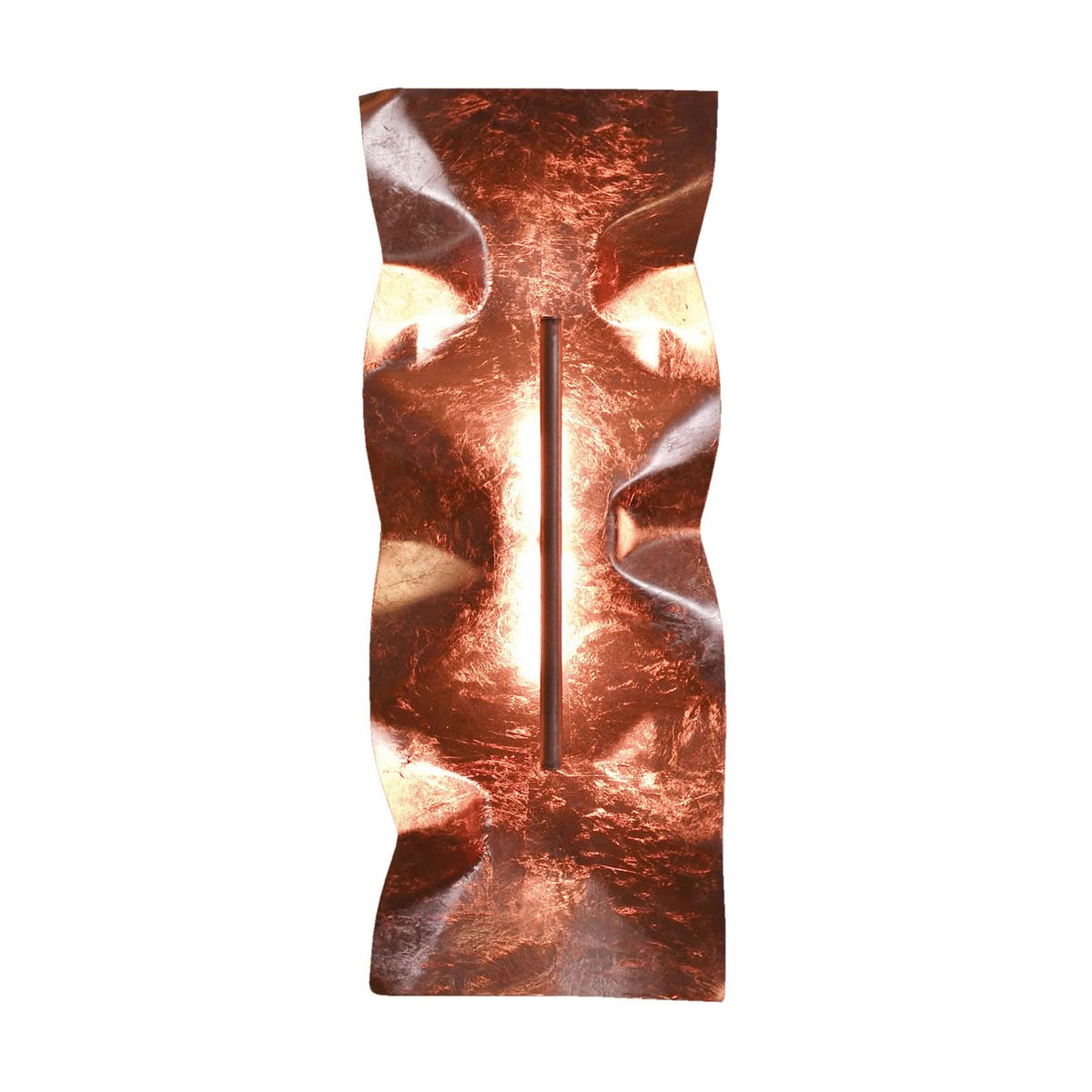 Applique murale LED Crash Tube en acier, feuille de cuivre, hauteur 60 cm