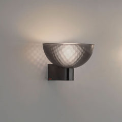 Applique murale Fata, gris fumée, hauteur 12 cm
