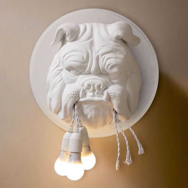 Applique murale Amsterdam en céramique, blanc mat, 3 lumières, Ø 41 cm