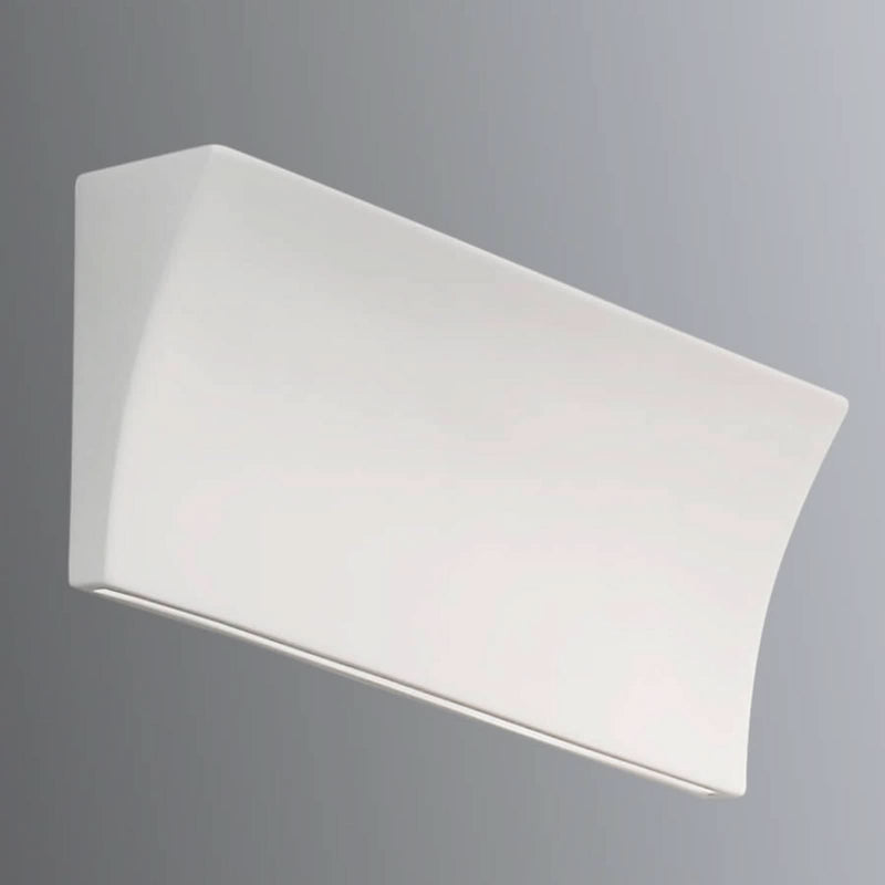 Applique murale Delon en céramique, blanc, 2 lumières, hauteur 17 cm