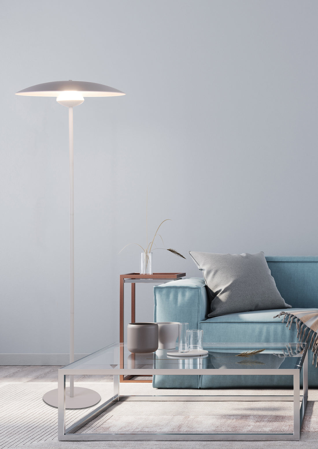 Lampadaire salon | Lund Blanc