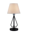 Lampe à poser Morley noire, tissu