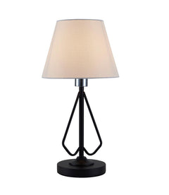 Lampe à poser Morley noire, tissu