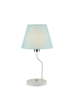 Lampe à poser York blanche, tissu (réf. 50501099)