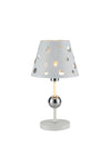 Lampe à poser Batley blanche, tissu