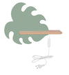 Applique murale LED Monstera pour chambre d'enfant, bois