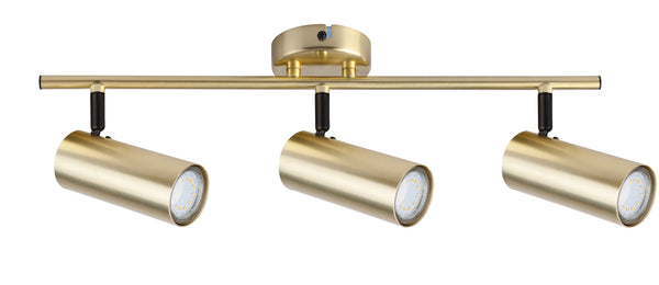 Plafonnier Colly 3 lumières laiton, L 56 cm
