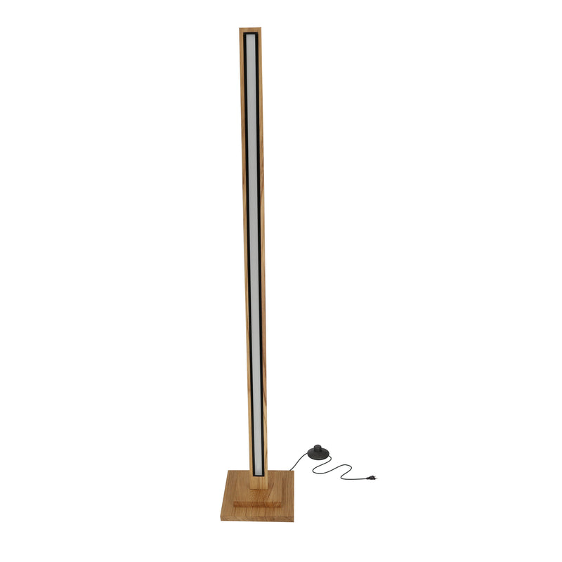 Lampadaire Alset bois et noir