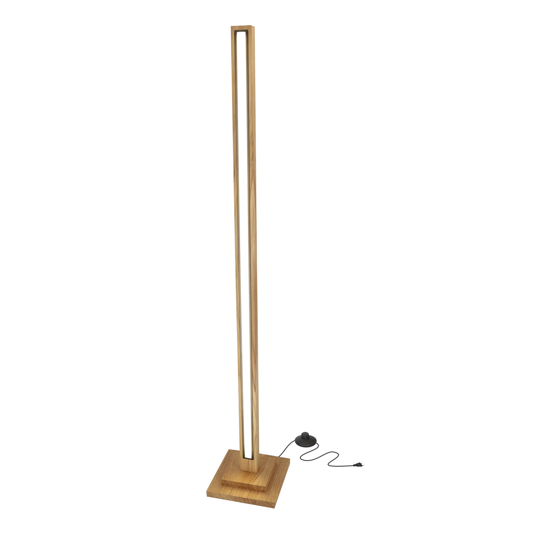 Lampadaire Alset bois et noir