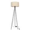 Lampadaire Shanti noir, tissu (réf. 51-38760)