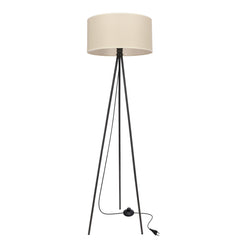Lampadaire Shanti noir, tissu (réf. 51-38760)