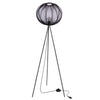 Lampadaire Mellow noir, tissu