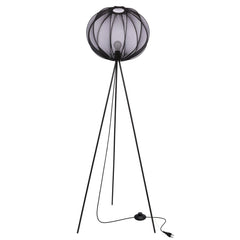 Lampadaire Mellow noir, tissu