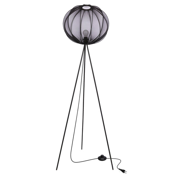 Lampadaire Mellow noir, tissu