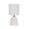 Lampe à poser Lesi beige, tissu