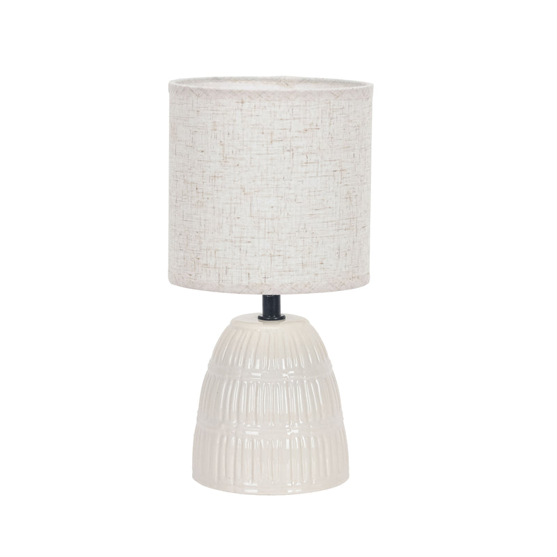 Lampe à poser Lesi beige, tissu