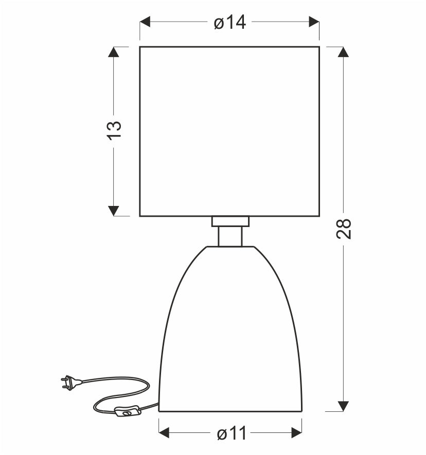 Lampe à poser Lesi beige, tissu