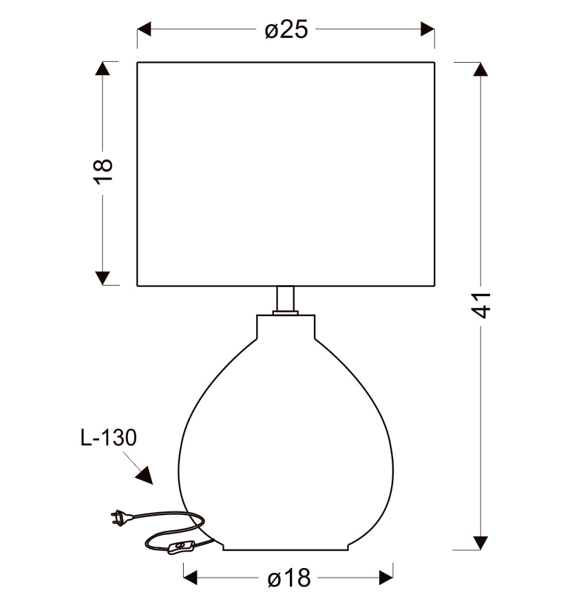 Lampe à poser Ardo beige, tissu