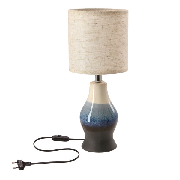 Lampe à poser Navia beige, tissu