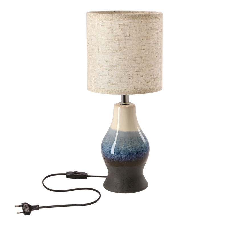 Lampe à poser Navia beige, tissu