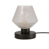 Lampe à poser Reni noire, verre