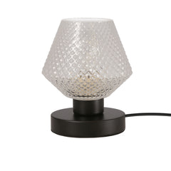 Lampe à poser Reni noire, verre